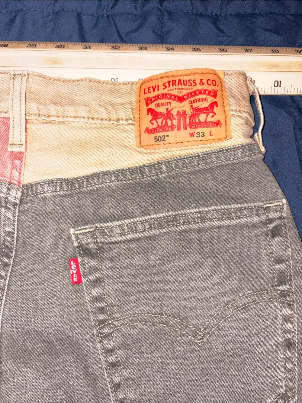 Levi’s 502 Colorblock Patchwork Denim Shorts Men’s W33 Multicolor